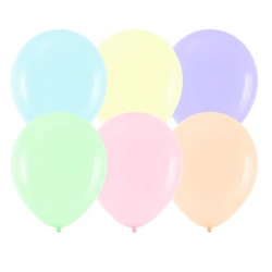 Balony pastelowe kolorowe mix na urodziny 50 szt
